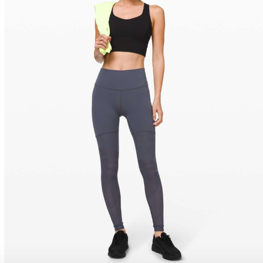 lululemon Sheer Will Tight 28” Pulse Stone Blue 12 *imperfect - Picture 3 of 15